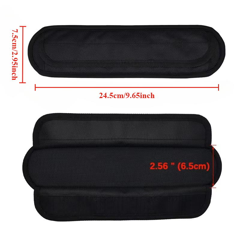 Black Weight Reducing Shoulder Pad Dual Backpack Stress Reducing Wider Weight Reducing Schoolbag Shoulder Strap