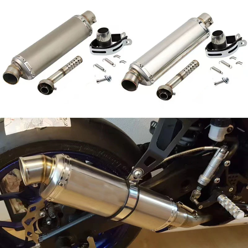 Universal 51mm Motorrad Auspuff Escape Moto mit DB Killer Für Yamaha PCX125 FZ1N Z900 CBR500R R6 R25 R3 R1