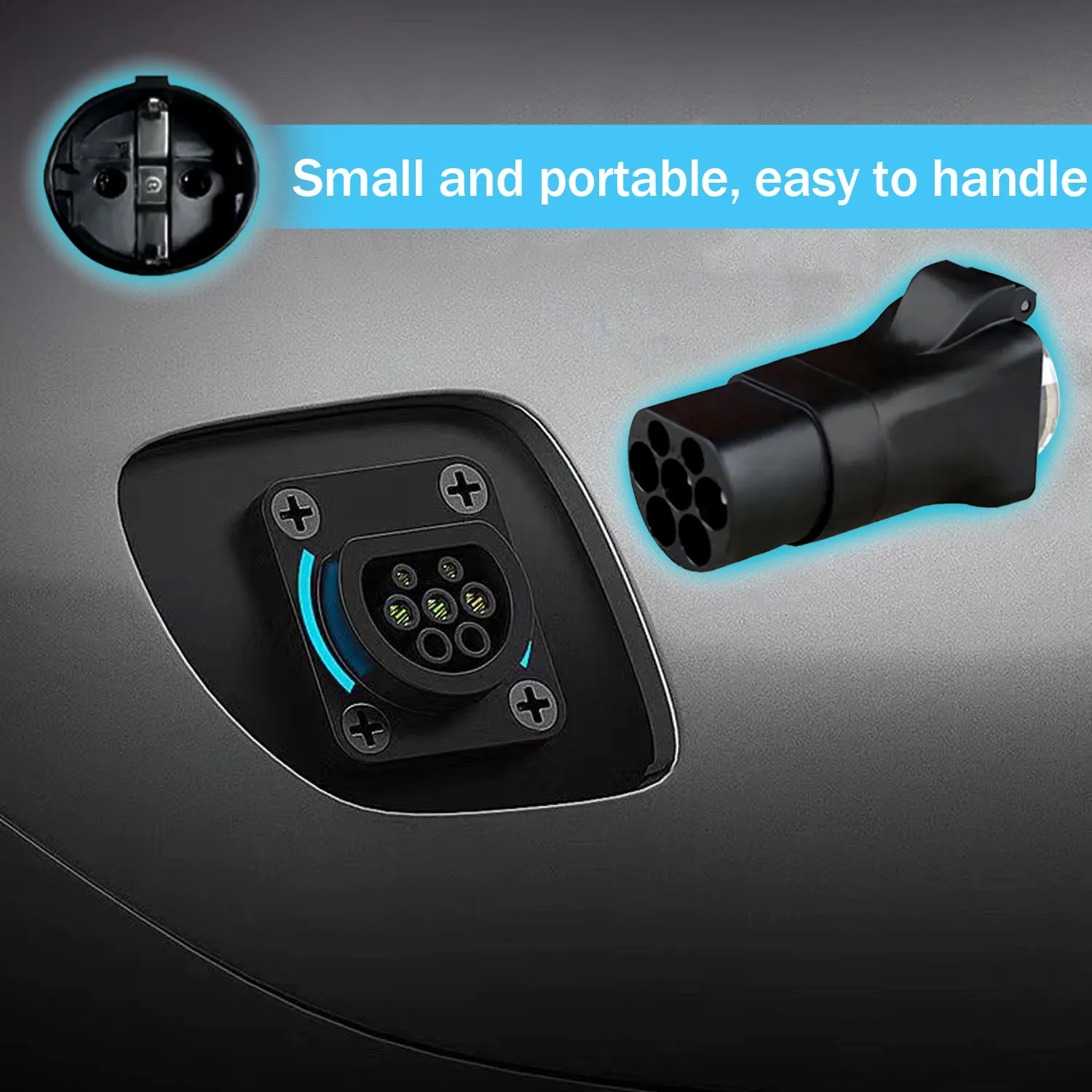 No es un tipo 2, enchufe de descarga lateral para coche eléctrico, adaptador de cargador EV GBT 16A con enchufe europeo, estación de energía para exteriores, puertos de necesidades V2L