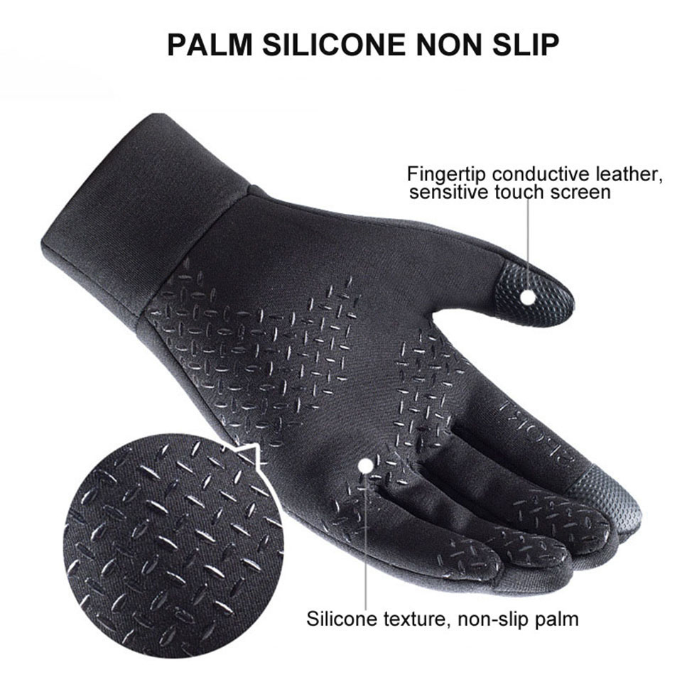 LOOGDEEL gants de Ski imperméables coupe-vent hiver cyclisme course Ski chaleur gants de sport écran tactile doigts complets antidérapant