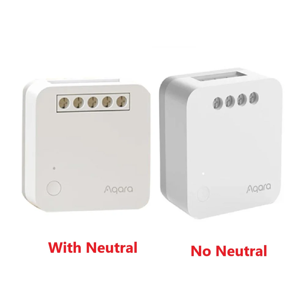 Aqara-controlador de relé de un solo canal, módulo de interruptor T1 Zigbee 3,0 No/con temporizadores inteligentes neutros, Control remoto por aplicación Homek