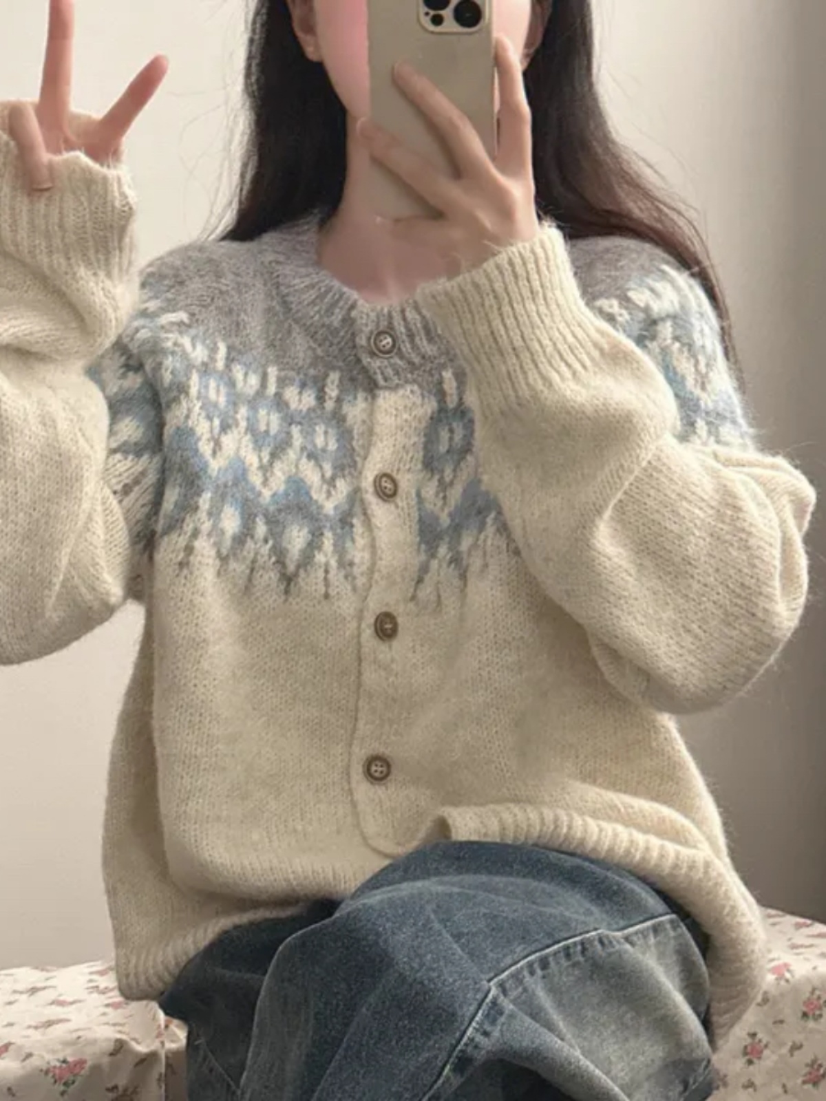 緩い韓国スタイルの女性のニットセーターコートラウンドネックスプライスシングルボタンカーディガン暖かい春秋冬のファッション