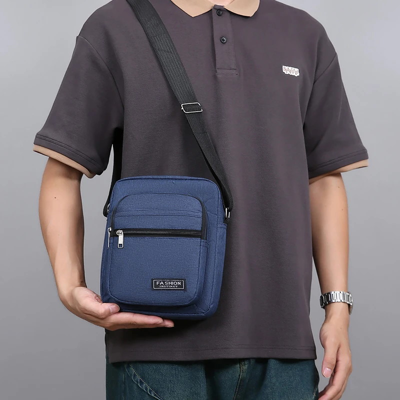 Nowe męskie torby crossbody, męskie torby na ramię, chłopięce torby listonoszki, męskie torebki podróżne, codzienne duże torby na ramię, szare