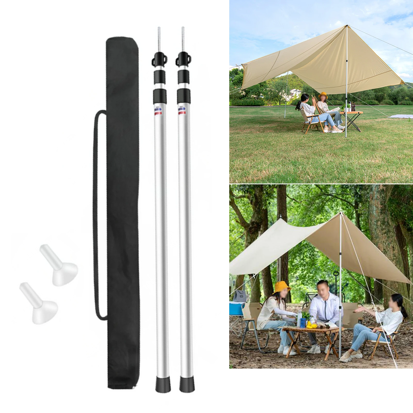 Outdoor Adjustable Support Pole: Durable and Versatile, Perfect for Tents, Canopies, and Various Outdoor Activities