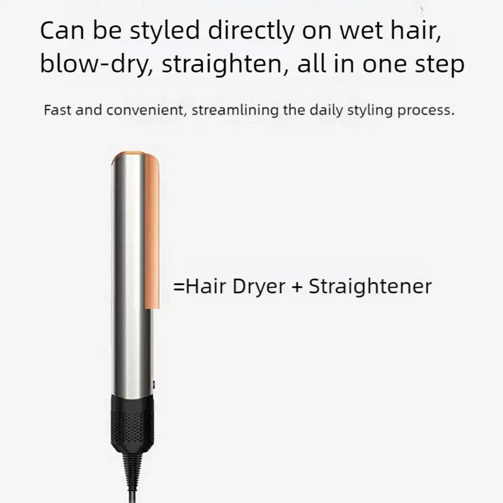 Asciugacapelli e piastra professionale 2 in 1 Ferro agli ioni negativi Strumento per lo styling a lunga durata Piastra per capelli bagnata e asciutta