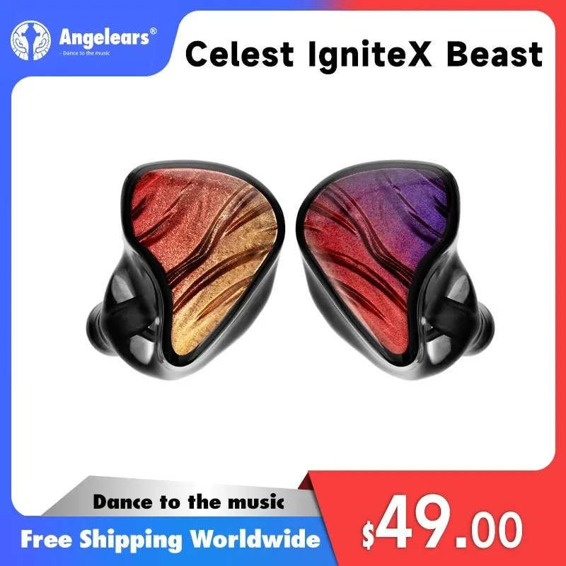 Auriculares intrauditivos Kinera Celest IgniteX Beast, controlador dinámico LCP de 10mm + 1BA con micrófono de pluma desmontable, Audio ibrido IEM