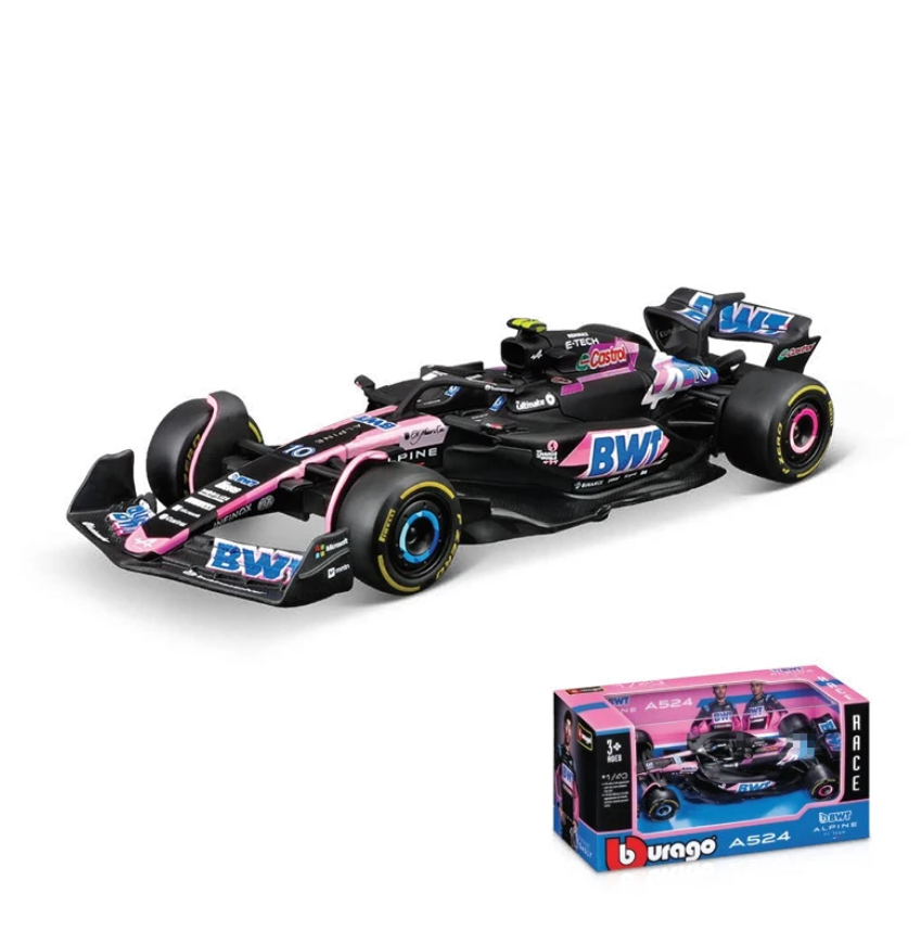 Bburago 1:43 BWT Alpine F1 Team 2024 A524 2023 A523 #10 #31 Racing Formula Car Static Simulation Diecast Alloy Model Car