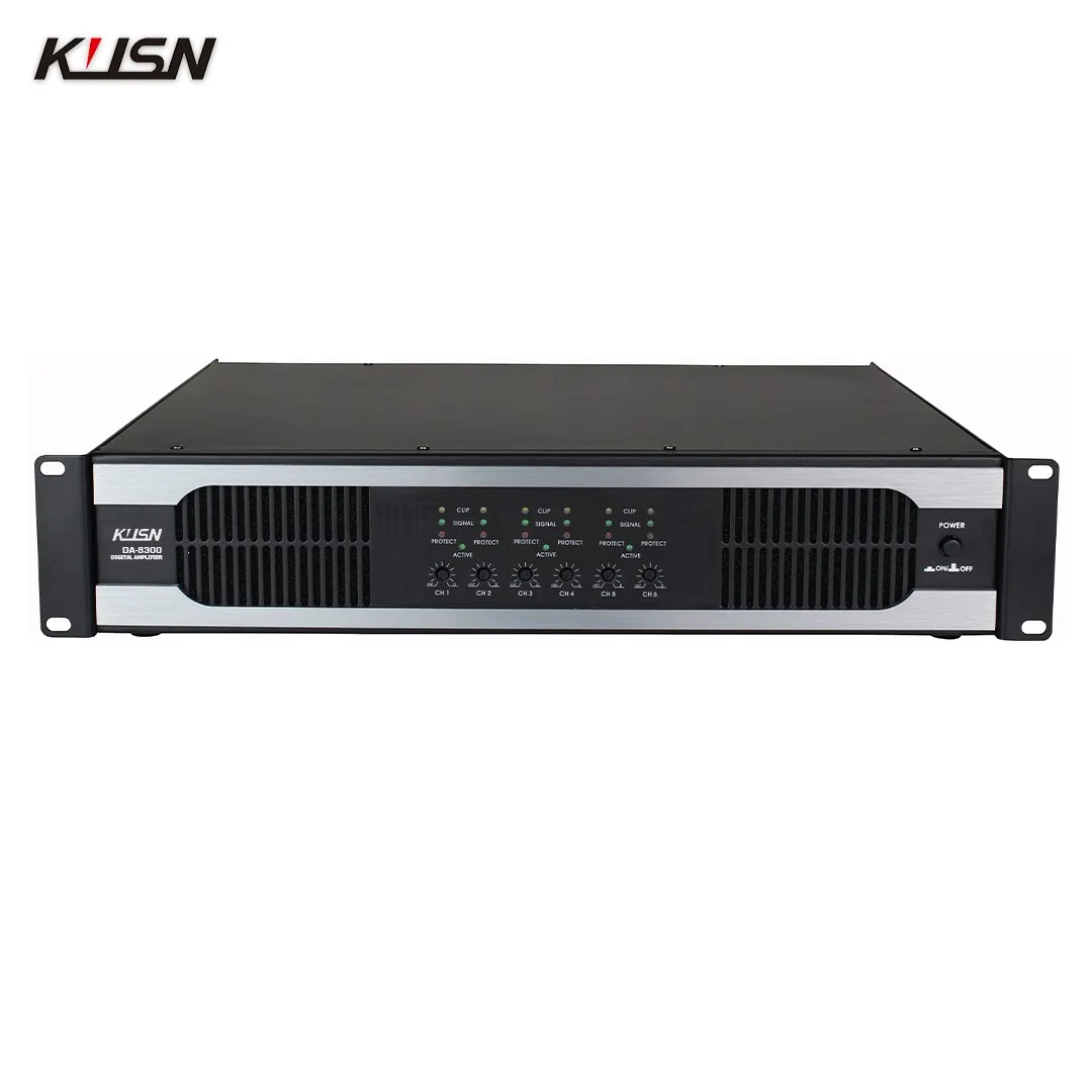 300Wx8 8 Ohm Professional CLASS D Digital Amplifier Stereo Power Factor Correction High-End Large Performances Bars Party
