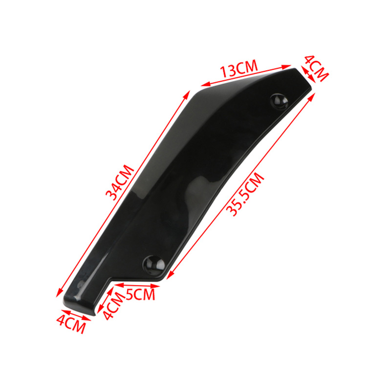 2 pçs universal carro traseiro lábio difusor divisor spoiler protetor de riscos preto fibra carbono traseiro lábio envoltório ângulo divisores
