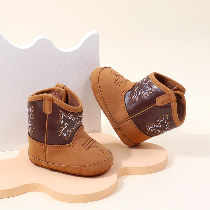 Botas pequeñas para bebé, PU suave y algodón, alta calidad, nuevo estilo, primavera y otoño, zapatos para antes de caminar para niños y niñas BHX3210, 2024