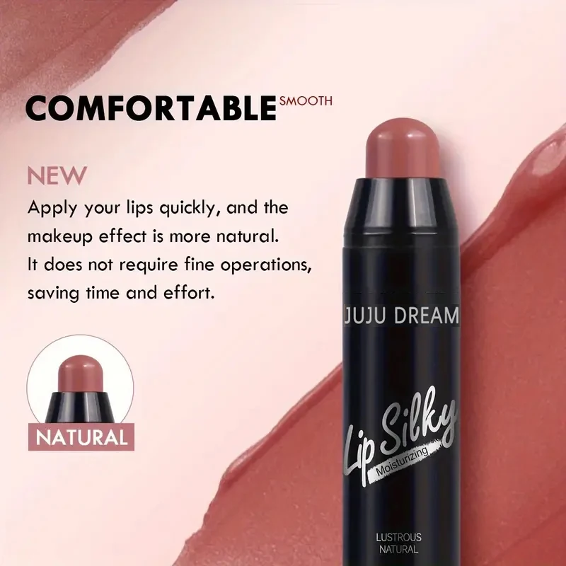 Lápiz labial mate de 4 colores, resistente al agua, de larga duración, fácil de aplicar, no se decolora, maquillaje de labios multilingüe, unisex, seguro y certificado
