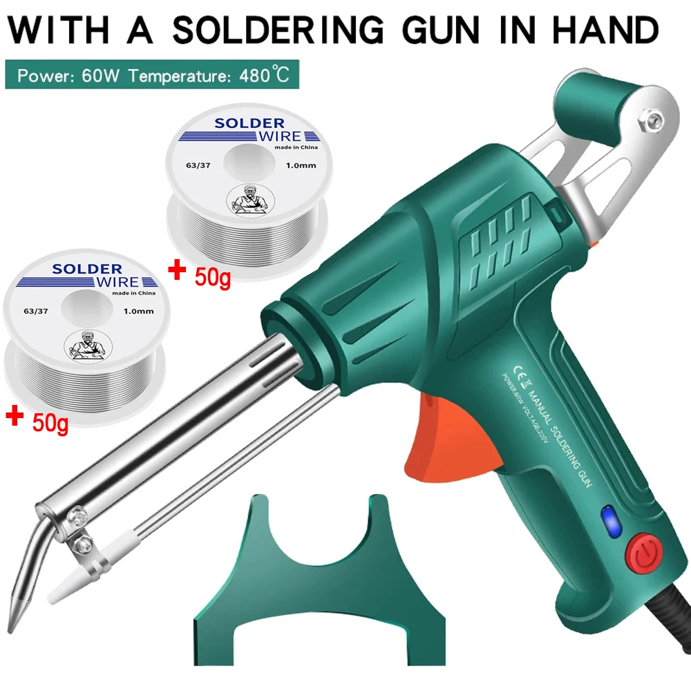 Nuevo soldador de hierro multifunción, pistola de soldar automática, 220V/110V, 60W, calefacción interna manual, herramienta de reparación de soldadura de estaño