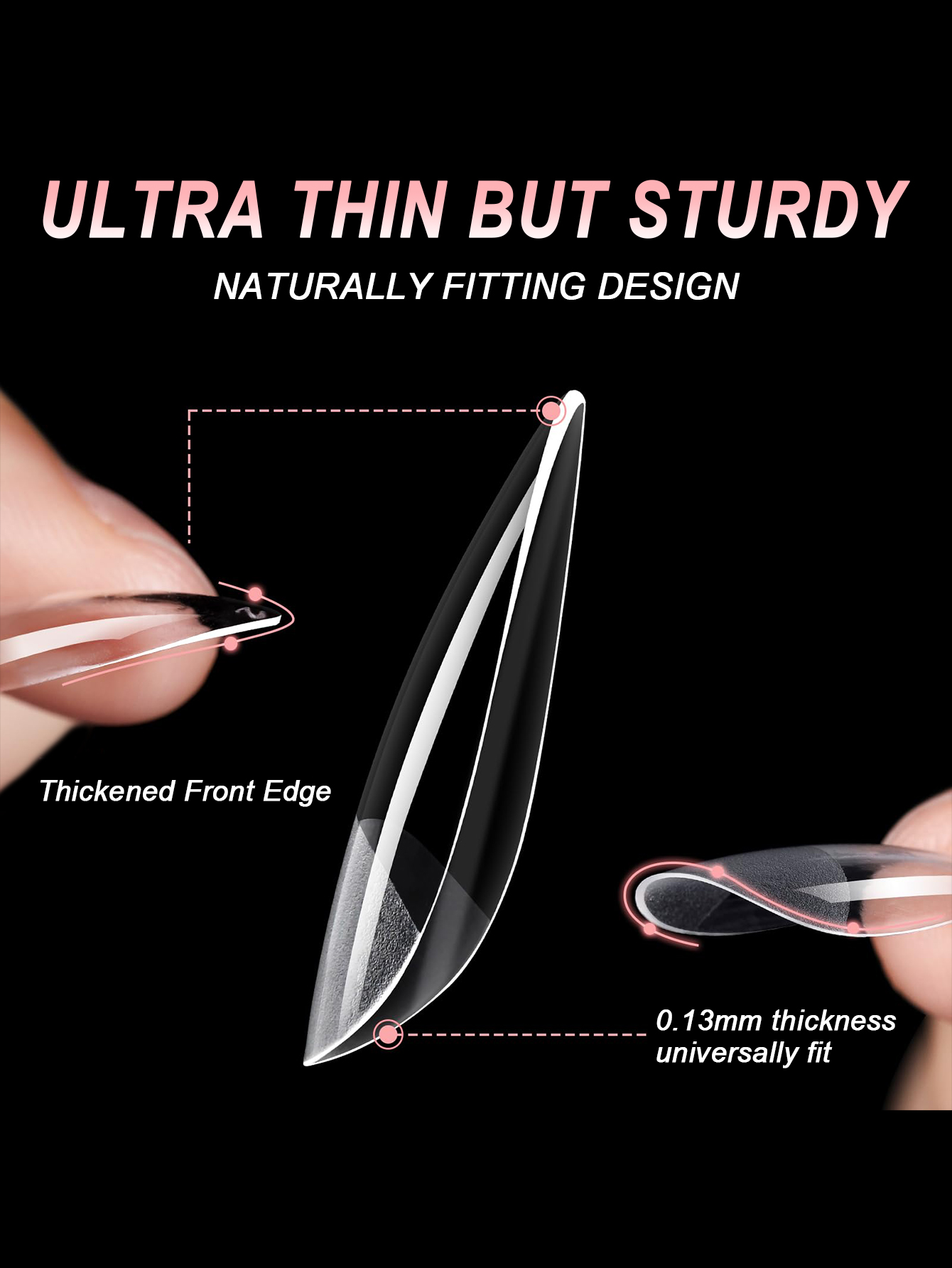 600 Uds puntas cortas de uñas de almendra puntas de uñas de Gel suave cobertura completa puntas de uñas postizas para uñas acrílicas salón de manicura prensa en el hogar en las uñas