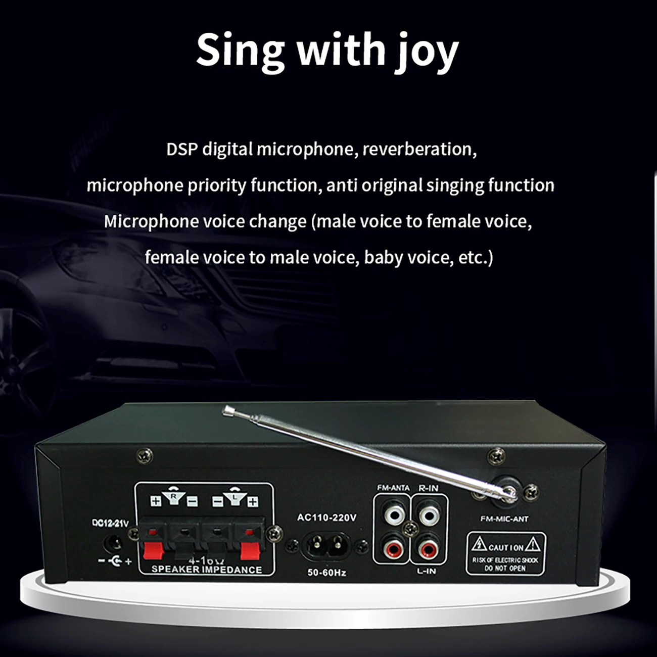 G919H AK45 Bluetooth 5.0 Sound amplifier 2.0CH Power Amplifiers Subwoofer Hi-Fi Audio Amplifier Stereo Amplifier Receiver FM USB