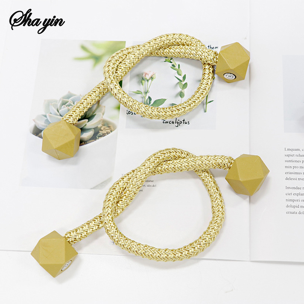 4 Stück Vorhang-Raffhalter mit starkem Magnet, dickes Seil-Design für Schlafzimmer, Wohnzimmer, Küche, langlebiges Kunststoff-Heimdekor-Zubehör