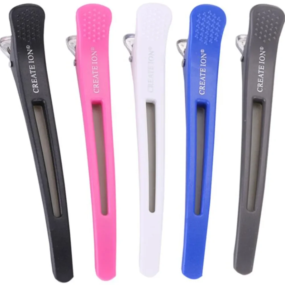 Pinzas para el cabello de cocodrilo, pinzas de peluquería, pinzas de sección, horquilla de cocodrilo para peluquero, herramientas de estilismo de salón, accesorios para el cabello, 5/6 Uds.