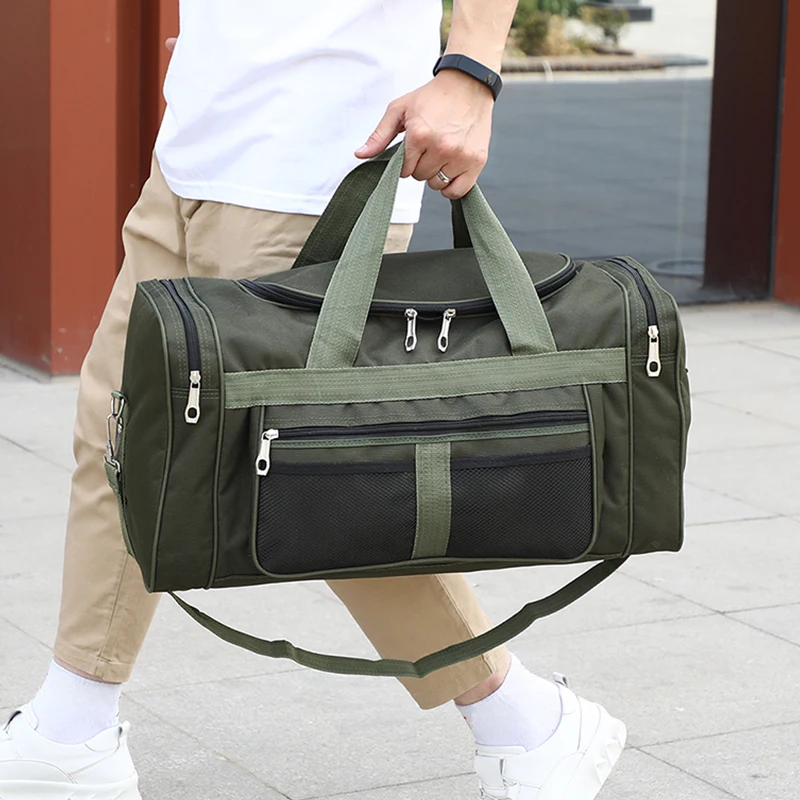 1 bolsa de armazenamento de bagagem de grande capacidade, bolsa de viagem portátil, ombro ou crossbody, bolsa de fitness