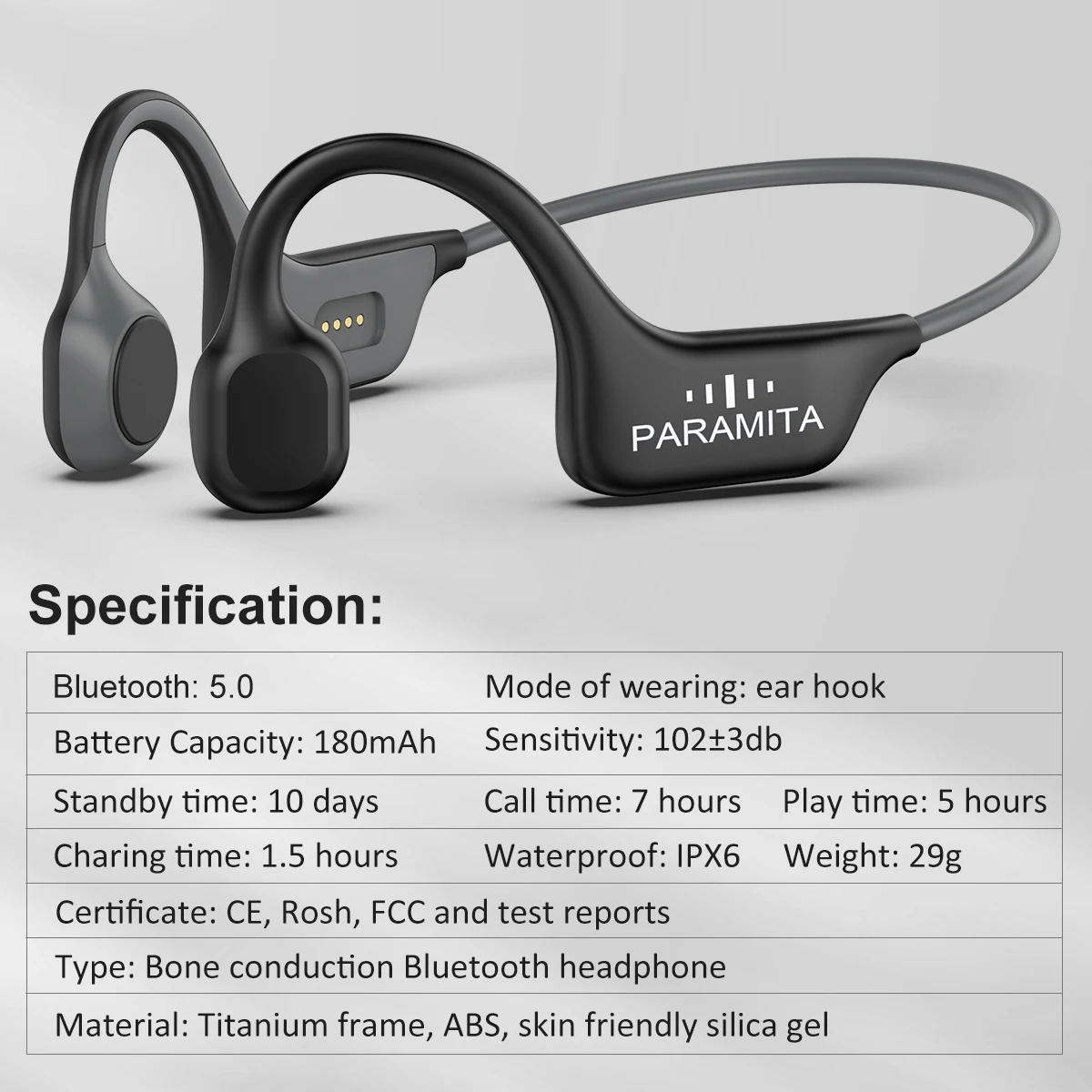 2024 Auriculares clásicos DG08 de conducción ósea Auriculares inalámbricos Bluetooth con micrófono BT 5,3 impermeables para entrenamientos deportivos