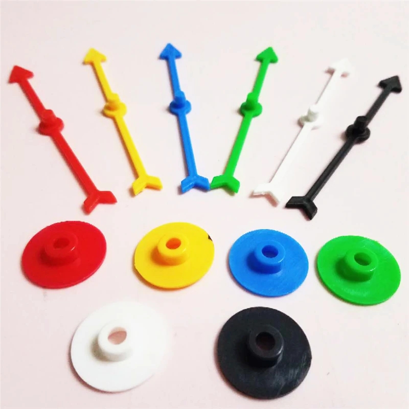 6PCS10CM 4,5 cm 7,5 cm 4 pulgadas disco de flecha giratorio de plástico peón/échecos para juegos de mesa y accesorios para juegos de cartas