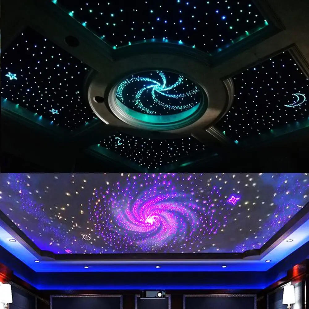 50M x 0.75mm/1.0mm PMMA สายเคเบิลใยแก้วนำแสง LED แสงใส DIY สำหรับไฟ LED เครื่องยนต์ท้องฟ้าตกแต่งงานปาร์ตี้