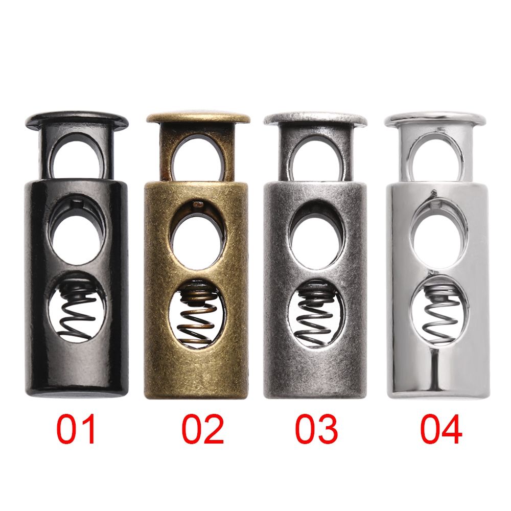 10 stücke 4 Farben Bekleidung Näh zubehör DIY Metall klemme Stopper Schnur Doppel loch Stopper Lock Toggle