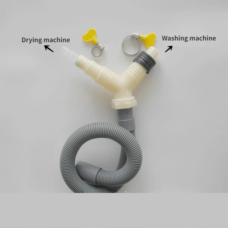 Adaptador en T de drenaje, accesorio de tubería de drenaje para lavadora, secadora, drenaje con manguera de drenaje extendida