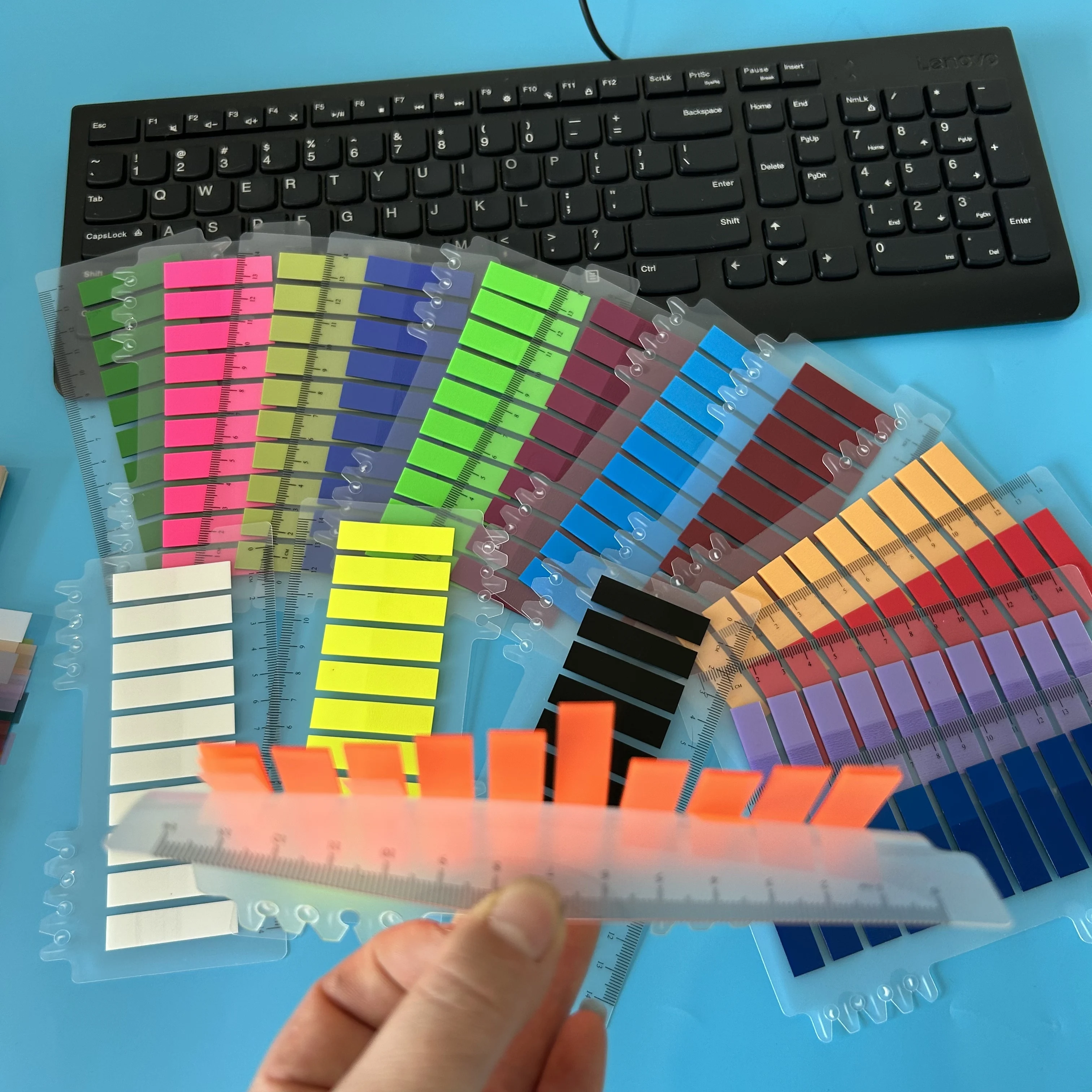 200-3200PCS Clear Sticky Notes Self-Adhesive Colorful Memo Pads for Office School Book Annotation Index Tabs Stationery