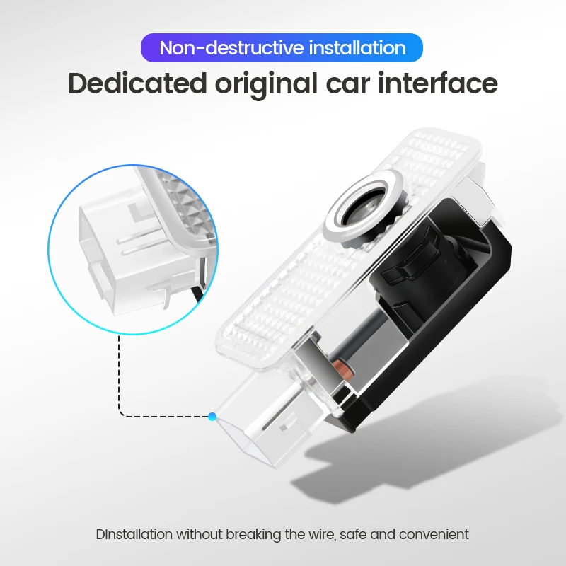 Luces de bienvenida para puerta de coche, lámparas de proyector Led, decoración para Audi Sline A3 A1 A4 A6 B8 A5 B7 C7 A7 A8 B9 B6 C6 Q2 Q3 Q5 Q7 Q8 TT R