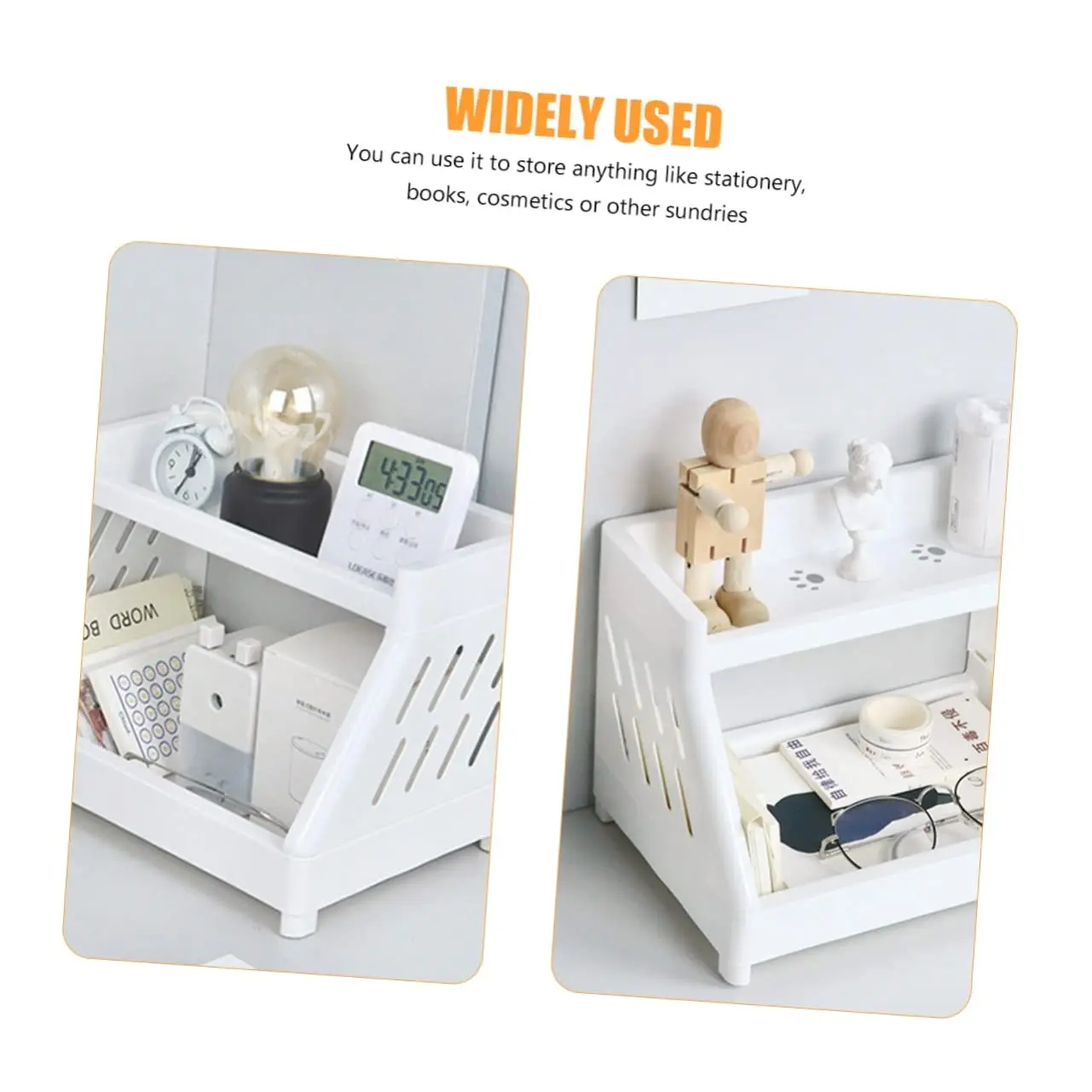 Storage Rack Multi-Layerโต๊ะทํางานชั้นเก็บMinimalistหอพักเดสก์ท็อปเครื่องสําอางSorting Rack Storage Rack
