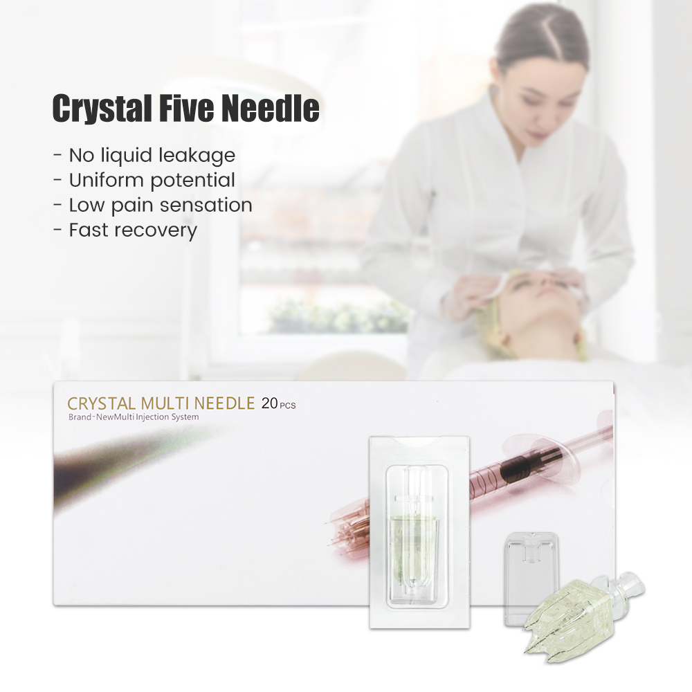 20 stücke 5 PIN Kristall Multi Nadel Patrone Feuchtigkeitsspendende Haut Hand Injektion 32G Hydra Injektor Nadel Mikronadel Mesotherapie ﻿