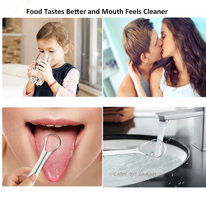 Halitose Tong Coating Tongschraper Roestvrij Staal Reiniging Remover Tong Gecoate Borstel Schrapen Tong Mondhygiëne Gereedschap