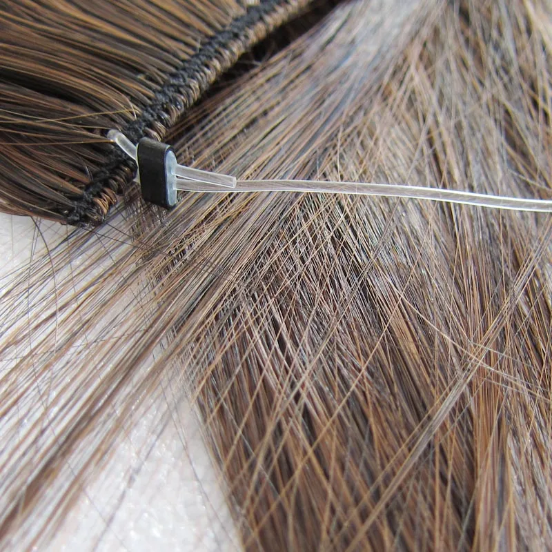 Zolin sintético ombre cor uma peça extensão do cabelo longo ondulado & cabelo reto sem clipes com linha invisível postiços para mulher