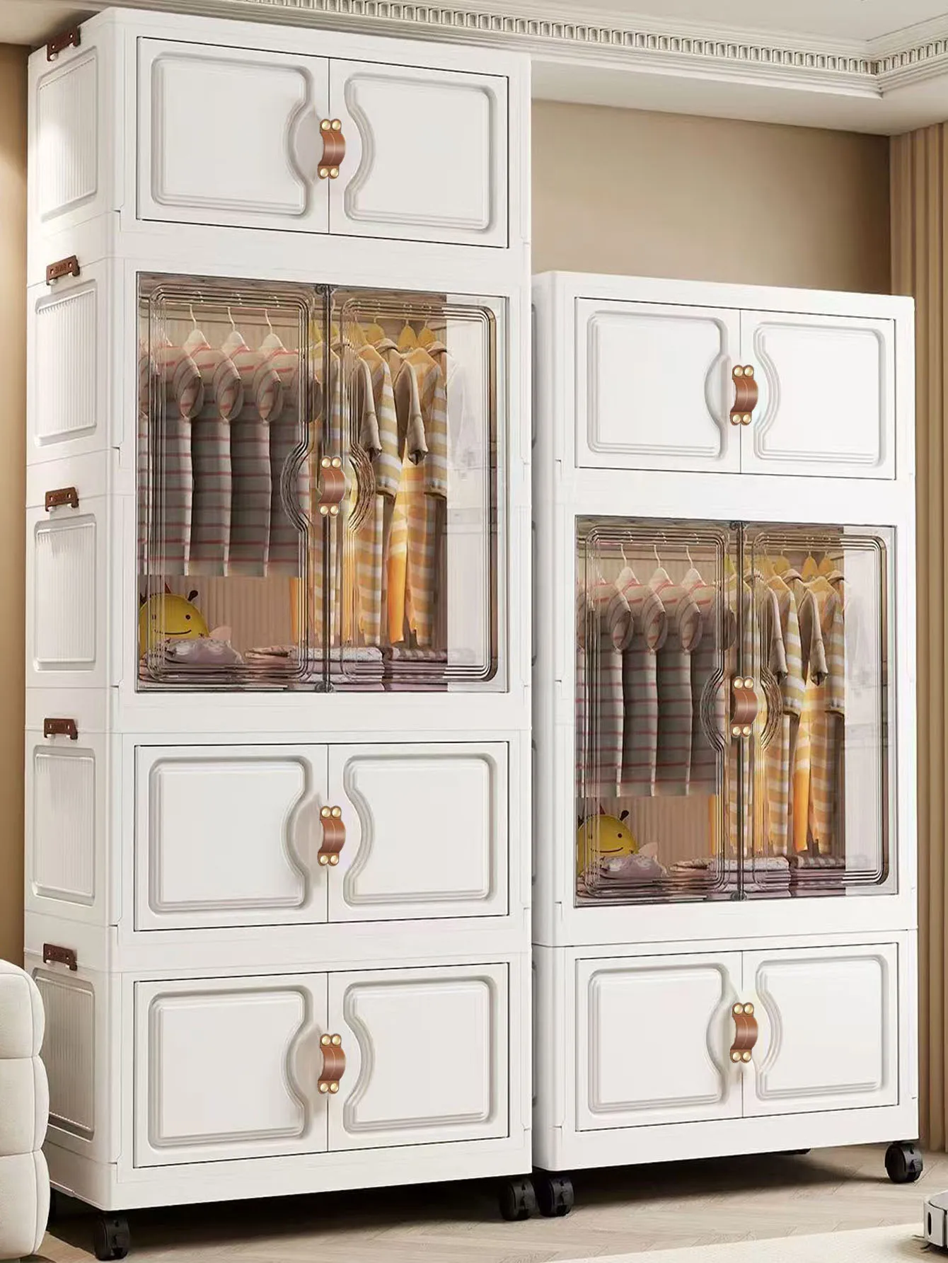 Children's Wardrobe Storage Cabinet Living Room Foldableable Bedroom Storage Cabinet Large Capacity Simple Baby Wardrobe Multi
