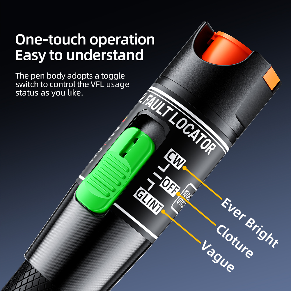 SAIVXIAN-lápiz probador de Cable de fibra óptica FTTH, localizador Visual de fallos de 5/15/30/60/100mw, interfaz SC/FC/ST de 2,5mm, rango VFL de 5-50Km