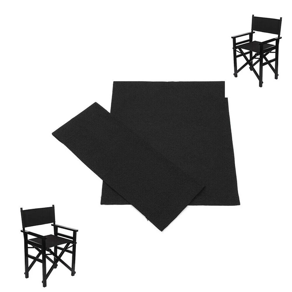 Kit de fundas de asiento de silla lavables, funda de lona de repuesto para asiento de silla de director, funda plegable para silla de playa (53*41,53*20) + 2 uds Bambo