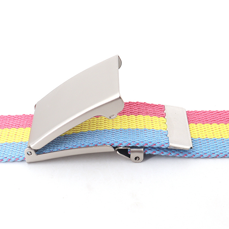 Cinturón táctico militar a rayas de arcoíris de 3,8 cm, diseño de marca de lujo Unisex, cinturón delgado de alta calidad, accesorios para pantalones vaqueros informales de moda