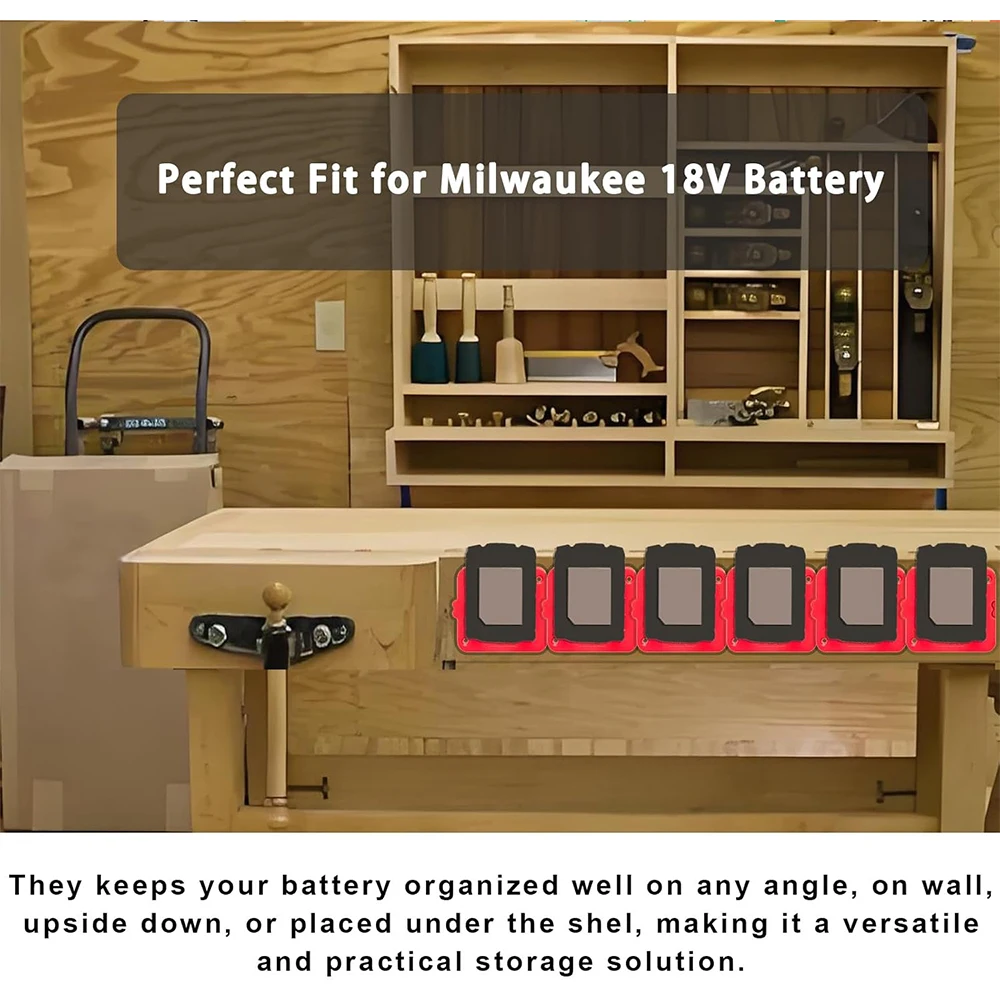 5 шт. держатель для аккумулятора, крепление для аккумулятора Milwaukee 18 В, держатель для док-станции, подходит для аккумулятора 48-11-1815 48-11-1828 48-11-1850, 5 шт.