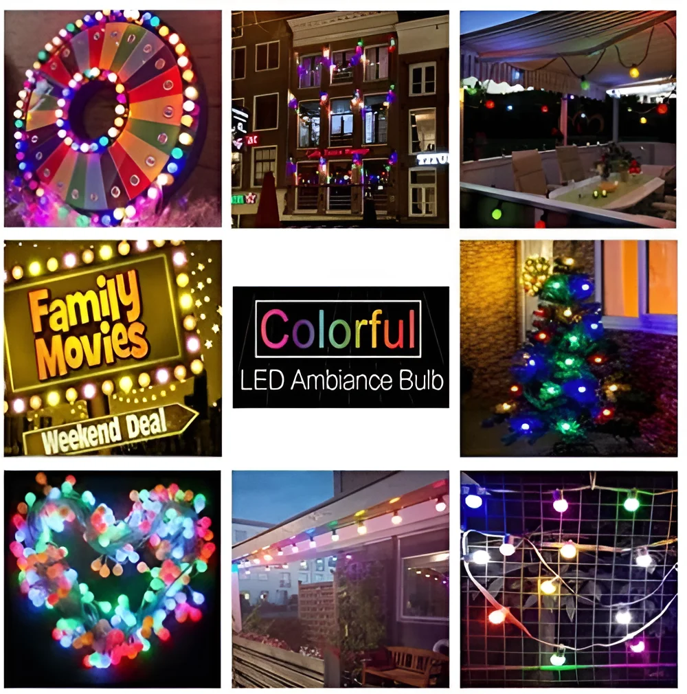 10PCS 20PCS 30PCS E27 B22 LED color bulb 8 colors available AC220V LED Christmas decoration bar energy-saving lamp