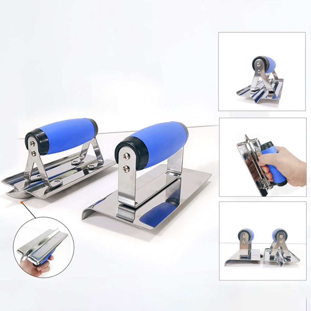 Paleta de enyesado, paleta de hormigón, herramienta de construcción, masilla para raspar, paleta de cenizas, paleta de enyesado de acero inoxidable para esquinas, 1 ud.