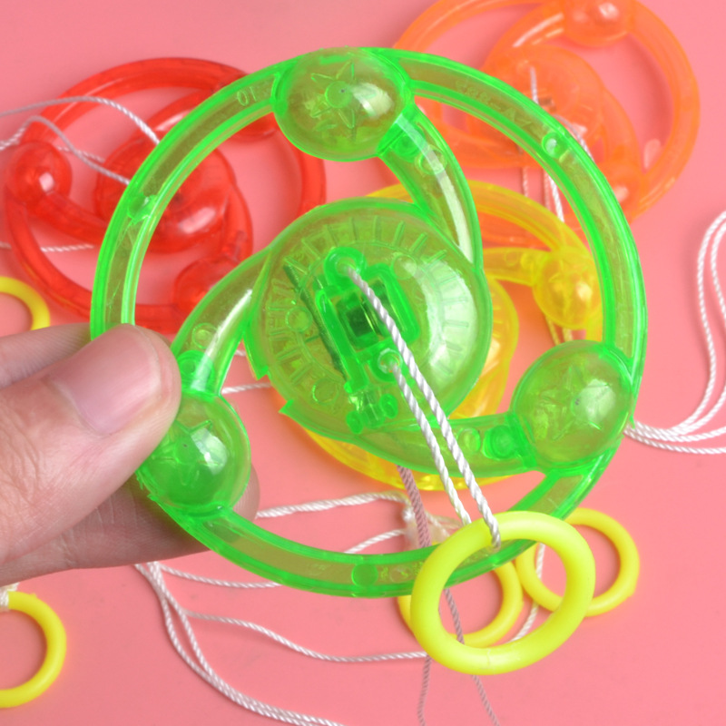 1PCS Leucht Hand Ziehen Leuchtende Blinkende Seil Schwungrad Spielzeug Led Licht Spielzeug Neuheit Kinder Schwungrad Flash Gyro Geschenk