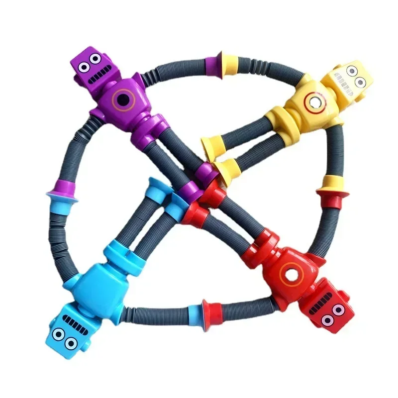 ใหม่ Telescopic หุ่นยนต์เด็ก Fidget ของเล่นการ์ตูนตลกยีราฟเด็กดูดถ้วยของเล่น DIY ปริศนาความเครียดบรรเทาของเล่นเด็ก