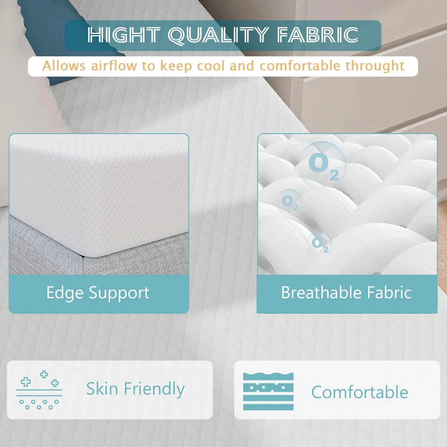 Mattress, Gel Memory Foam Full Mattress, Pressure Relieving, Cooling Gel Foam, Full Mattress in a Box, Bed-in-a-Box