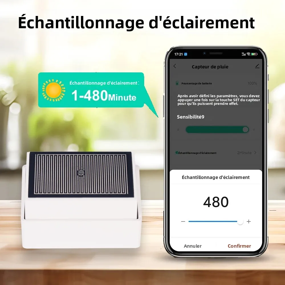 Tuya Zigbee capteur de détection de gouttes de pluie avec détecteur de lumière IPX4 extérieur étanche Support d'eau de pluie Assistant domestique Zigbee2mqt