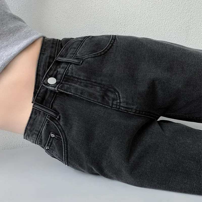 ZOENOVA ジーンズ女性ワイドレッグパンツママファム黒青ジーンズハイウエストの女性のズボン 2023 服 Pantalones Spodnie Damskie