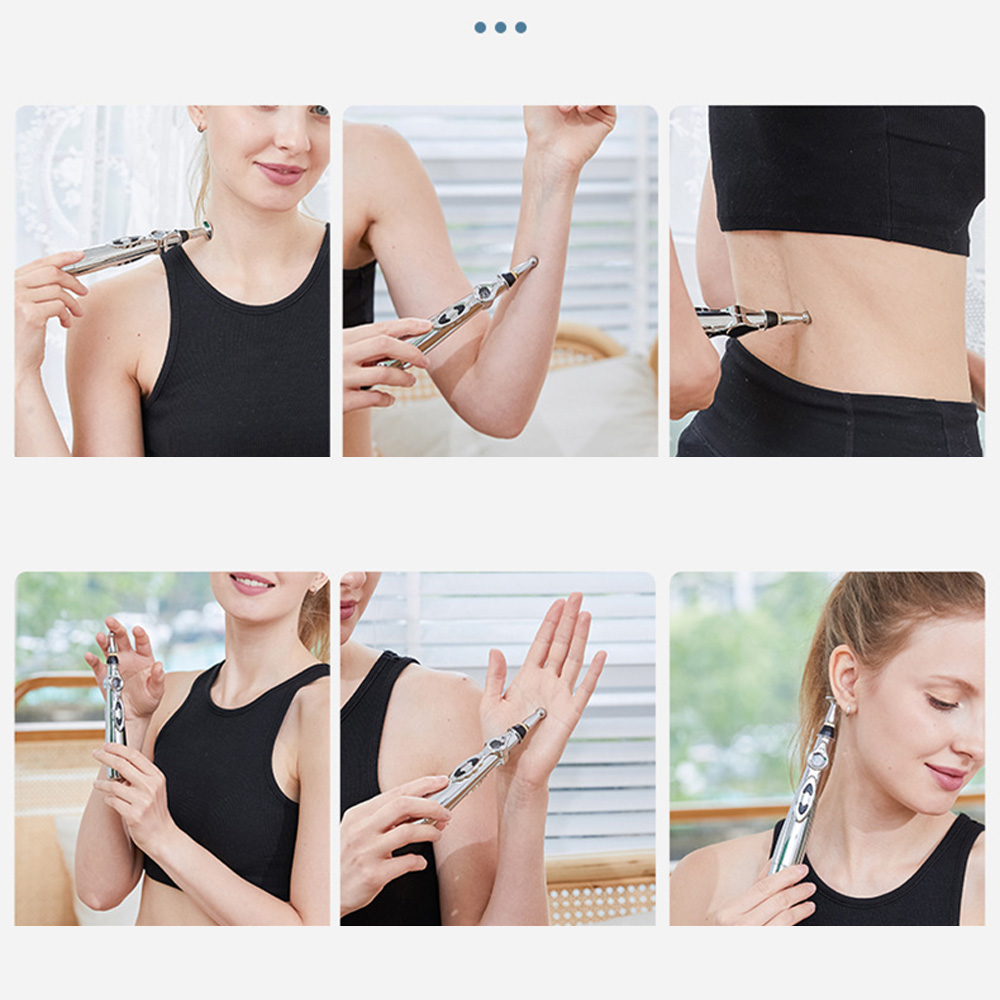 Caneta elétrica massagem acupuntura para homens e mulheres, encontrar automaticamente acupontos, saúde do corpo