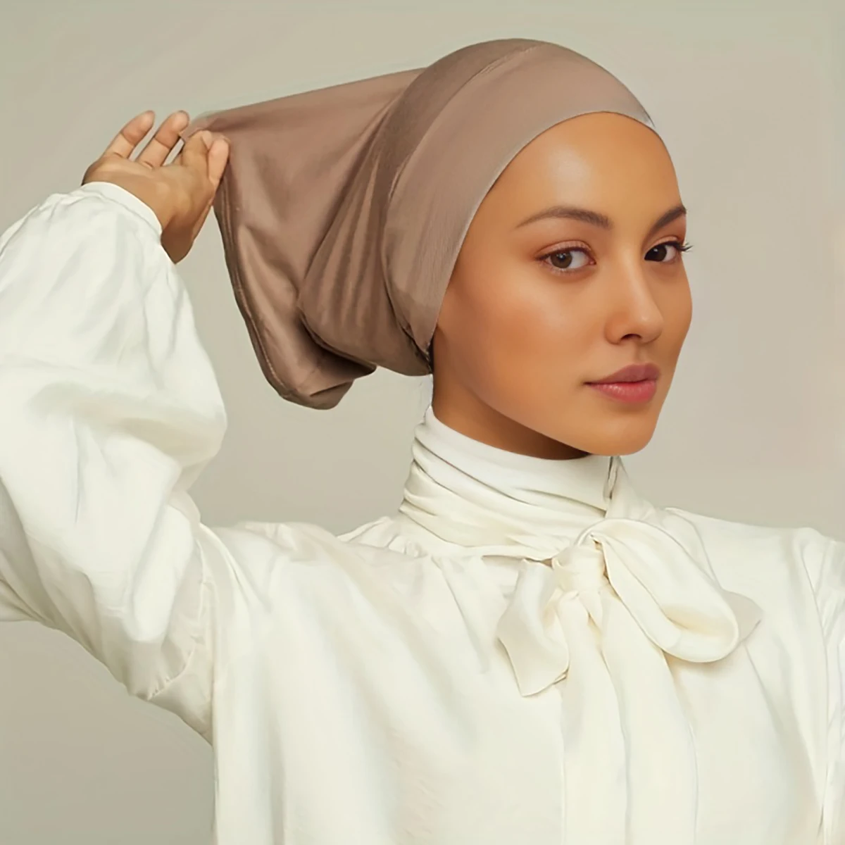 Miękka modalna wewnętrzna czapka hidżab muzułmańska rozciągliwa czapka turban islamska podszalik czapka z daszkiem kobieca opaska na głowę czapka z daszkiem Turbante