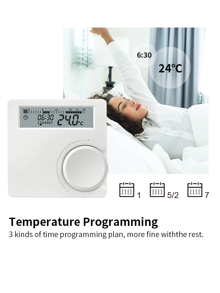 Opentherm ไร้สายเครื่องทําความร้อนเทอร์โมสําหรับหม้อต้มแก๊ส Low Power แบตเตอรี่เทอร์โมหม้อไอน้ําอุณหภูมิ Controller Wall Mount