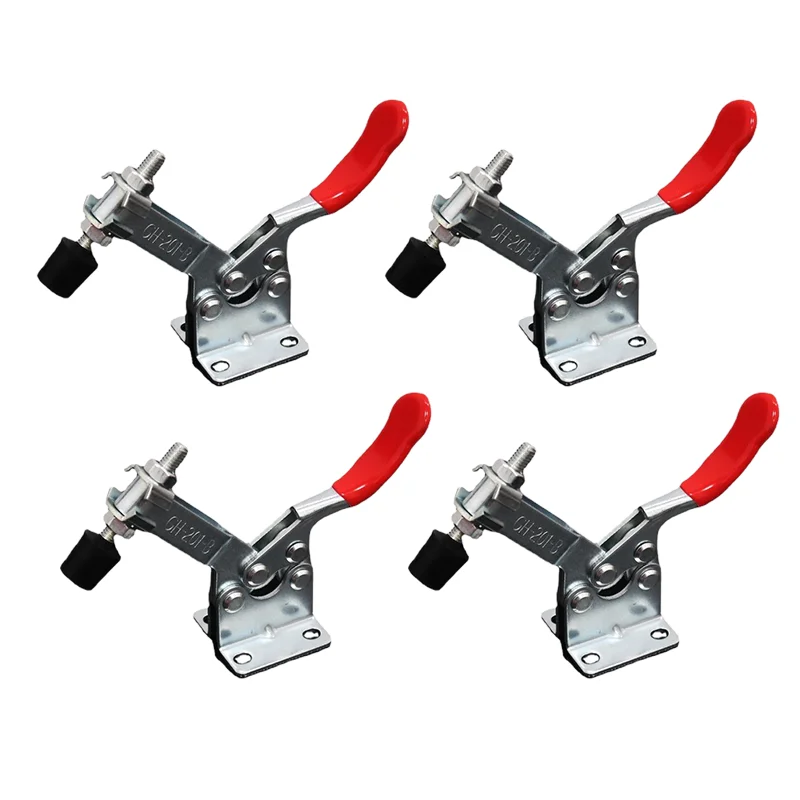 2/4PCS GH-201B Quick Release Toggle Clamp 100kg Horizontale Verriegelung Hebel Verschluss Holzbearbeitung Fix Clip Werkzeug hand Werkzeug