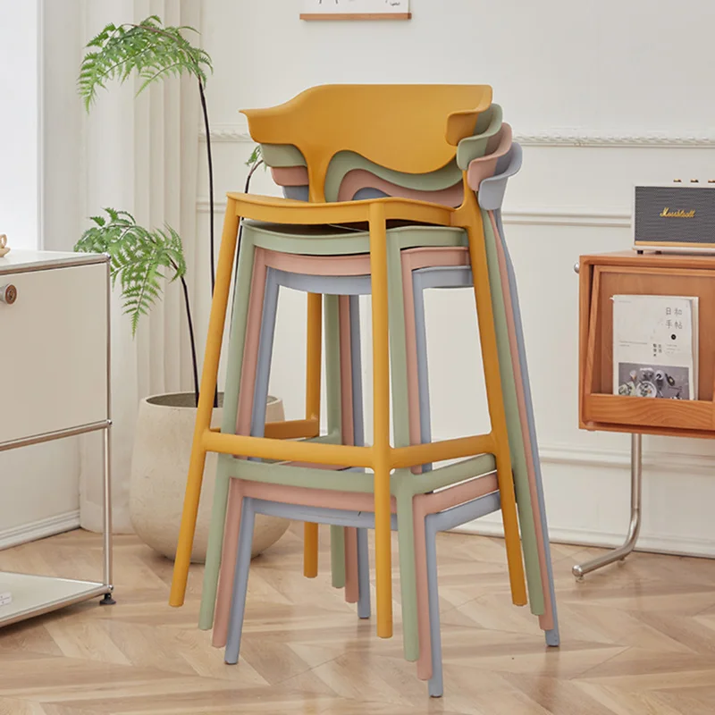 Minimalist Design Nordic Bar Chairs Luxury Swivel Office Reception Bar Chairs High Stool Adjustable Bar Furniture Cadeiras LLBC