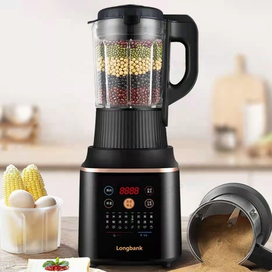 ポータブルヘビーデューティーガラスフードプロセッサー、電気ミキサーメーカーマシン、フルーツスムージー大豆用ブレンダー、1800w